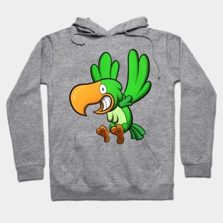 Flying Green Parrot Hoodie